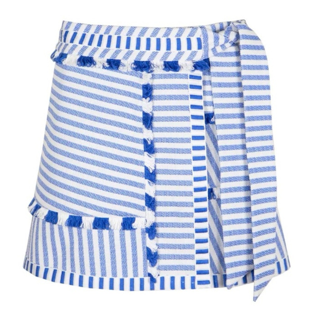 HUNTER BELL Blue and White Striped Skirt